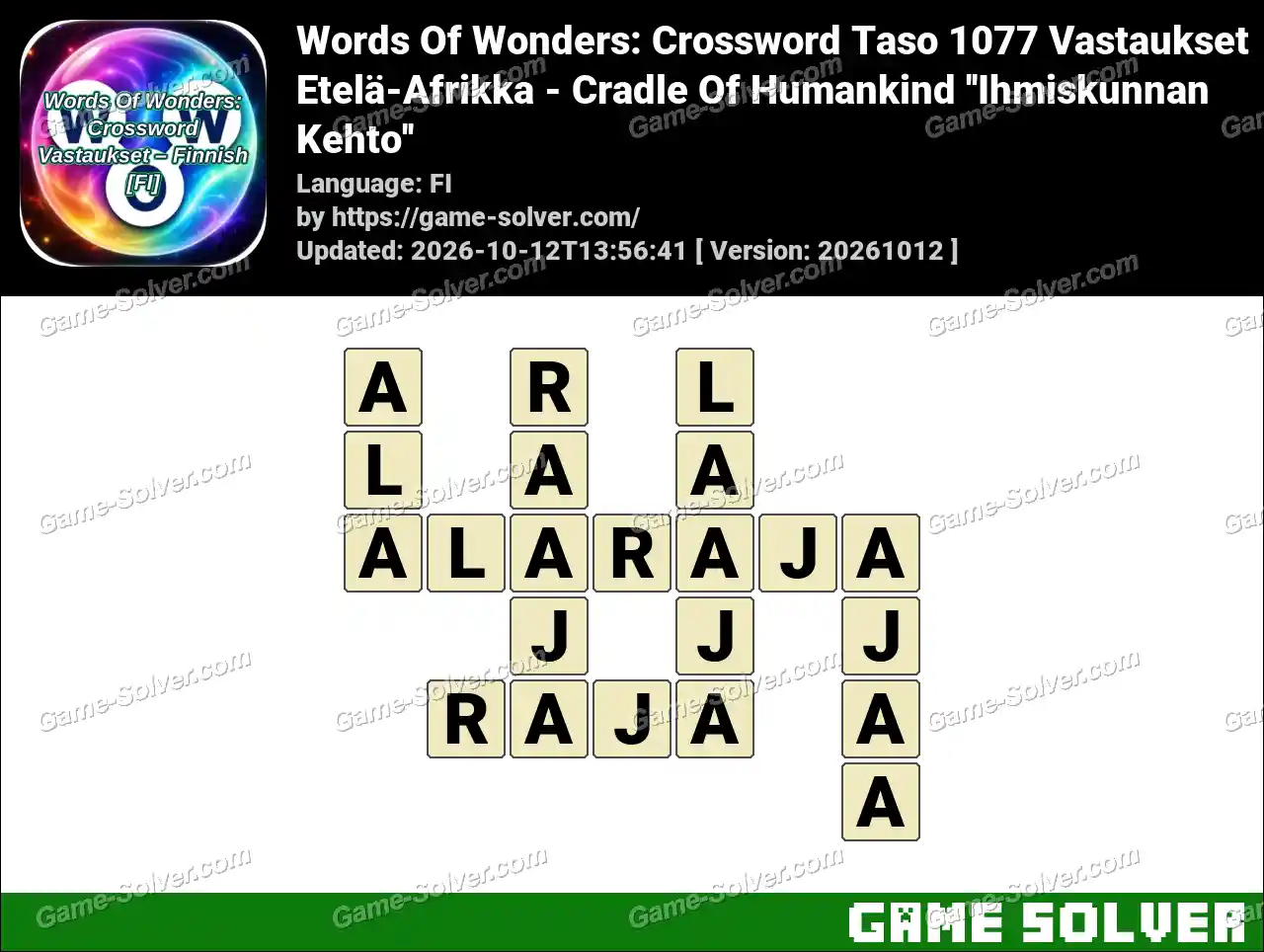 Words Of Wonders: Crossword Taso 1077 Vastaukset – Etelä-Afrikka – Cradle Of Humankind ”Ihmiskunnan Kehto”